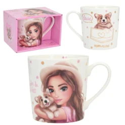 Depesche 12027 TOPModel Tasse Becher CORGI Hund & Hayden Rosa Geschenkverpackung