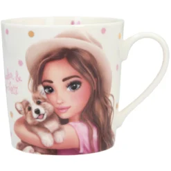 Depesche 12027 TOPModel Tasse Becher CORGI Hund & Hayden Rosa Geschenkverpackung -Nicii Plusch Geschaft 12027 3