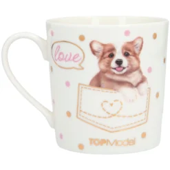 Depesche 12027 TOPModel Tasse Becher CORGI Hund & Hayden Rosa Geschenkverpackung -Nicii Plusch Geschaft 12027 4