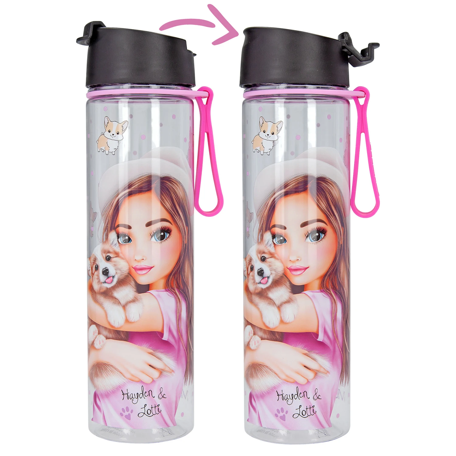 Depesche 12035 TOPModel Trinkflasche CORGI Hund & Hayden Rosa 600ml 2 Depesche 12035 TOPModel Trinkflasche CORGI Hund & Hayden Rosa 600ml – Bild 2