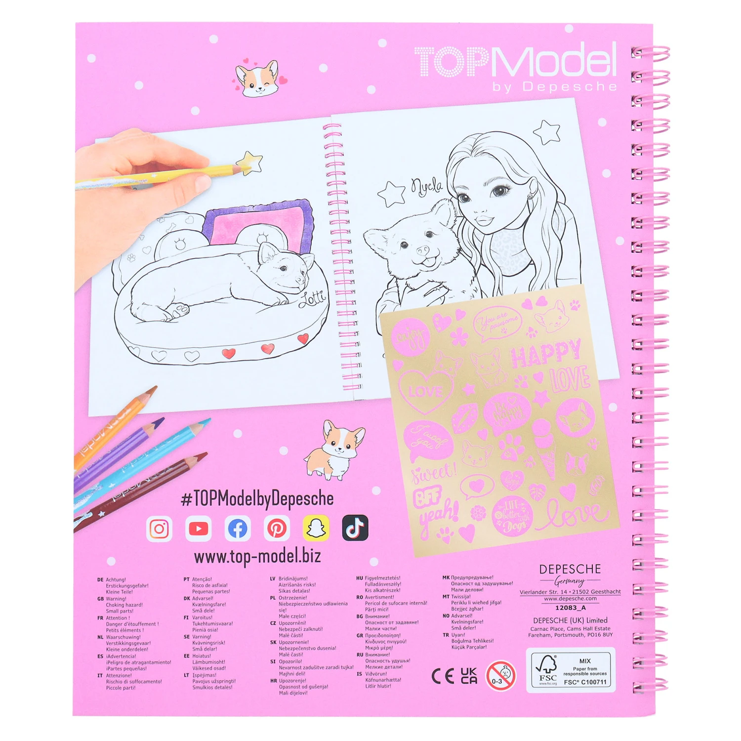 Depesche 12083 TOPModel Malbuch CORGI Hund & Hayden Rosa Colouring Book 8 Depesche 12083 TOPModel Malbuch CORGI Hund & Hayden Rosa Colouring Book – Bild 8