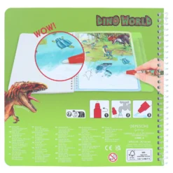 Depesche 12095 Dino World Aqua Magic Book Saurier-Mal-Magie Mit Wasserstift -Nicii Plusch Geschaft 12095 6