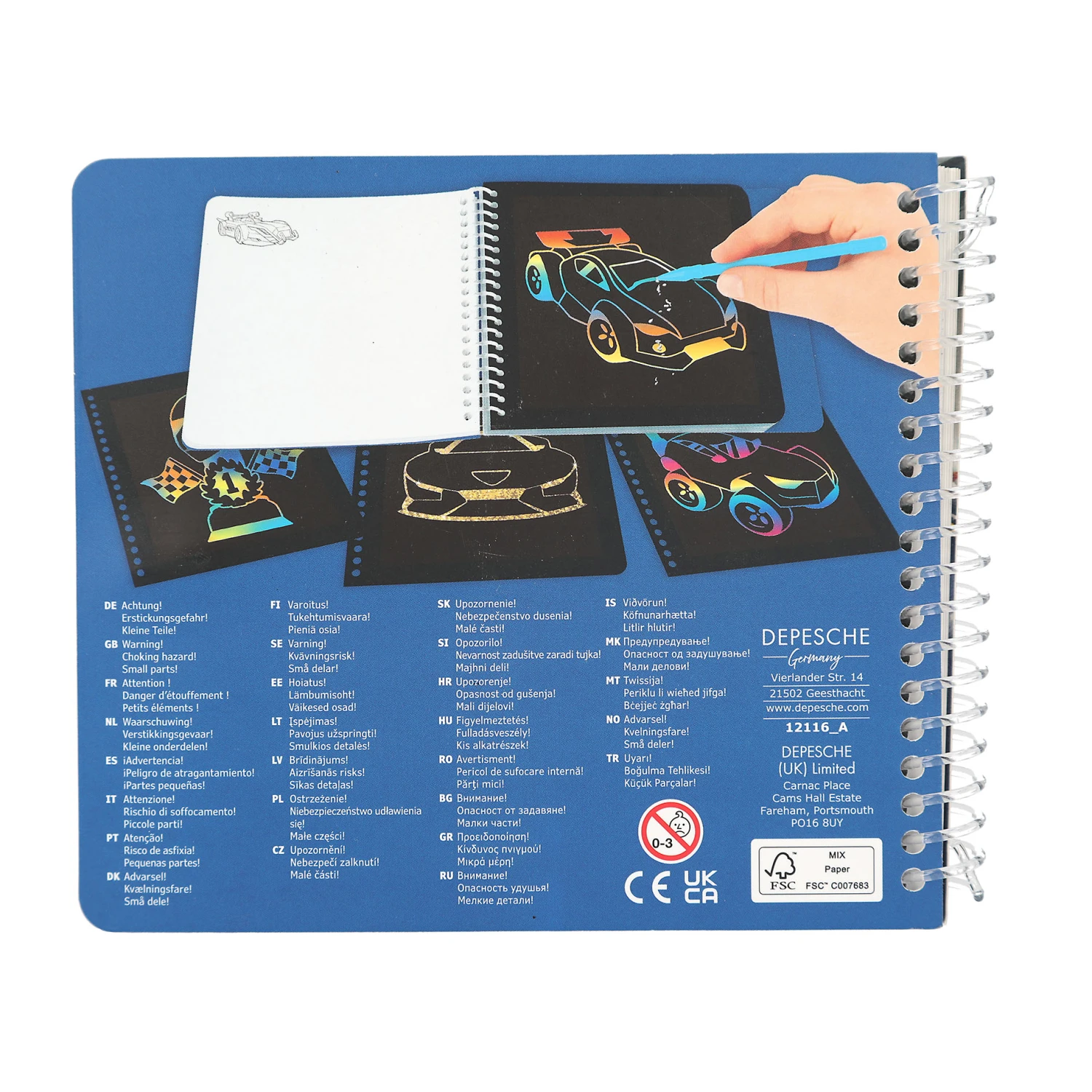 Depesche 12116 Monster Cars Mini Magic Scratch Book Kratzbuch Autos Rennwagen 5 Depesche 12116 Monster Cars Mini Magic Scratch Book Kratzbuch Autos Rennwagen – Bild 5