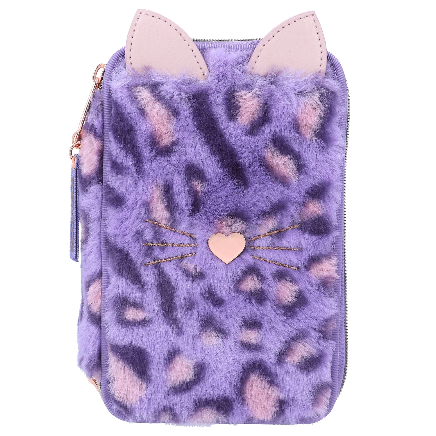 Depesche 12148 TOPModel 3-Fach Federtasche LILAC LEO LOVE Katze Katzenohren Lila 2 Depesche 12148 TOPModel 3-Fach Federtasche LILAC LEO LOVE Katze Katzenohren Lila – Bild 2