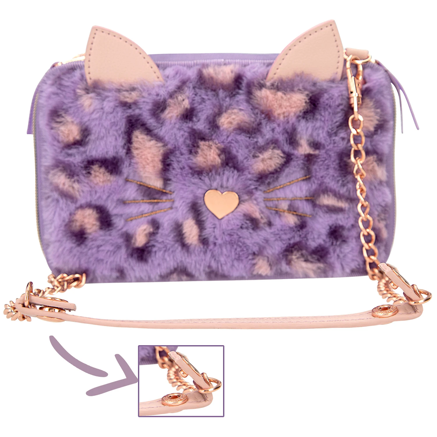Depesche 12149 TOPModel 2-Fach Federtasche Zum Umhängen LILAC LEO LOVE Katze 2 Depesche 12149 TOPModel 2-Fach Federtasche Zum Umhängen LILAC LEO LOVE Katze – Bild 2