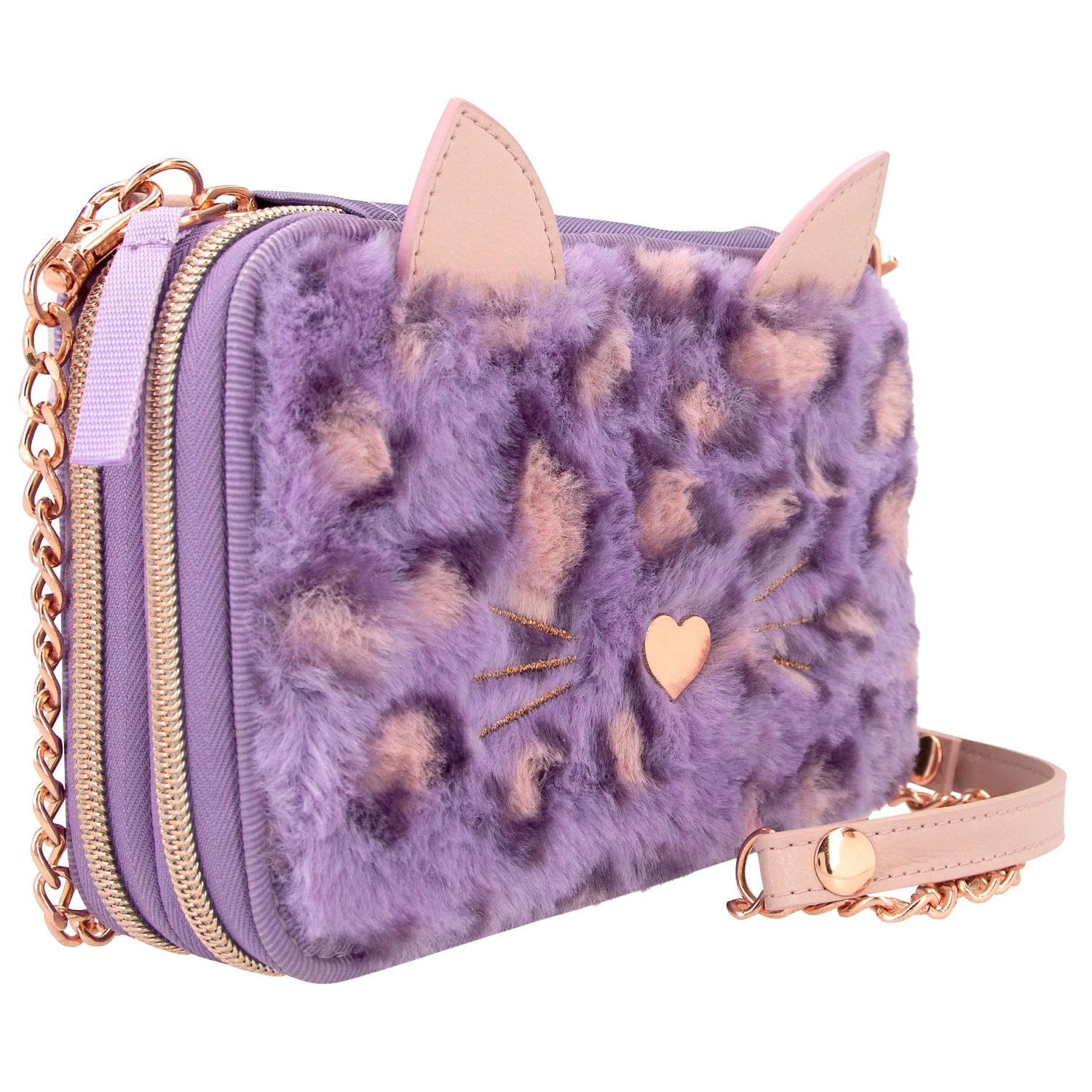 Depesche 12149 TOPModel 2-Fach Federtasche Zum Umhängen LILAC LEO LOVE Katze 3 Depesche 12149 TOPModel 2-Fach Federtasche Zum Umhängen LILAC LEO LOVE Katze – Bild 3