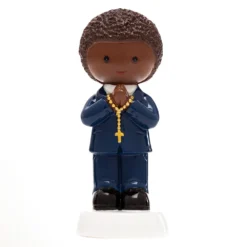 Little Drops Of Water Erstkommunion Junge Auf Sockel Mit Rosenkranz 18209