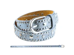 Bb Klostermann Kindergürtel Mit Nieten - Herz + Stern Hellblau Ca. 55cm 20155