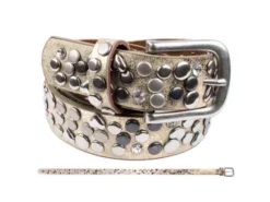 Bb Klostermann Kindergürtel Mit Nieten - Straß +Herzen Gold Ca. 55cm 22028