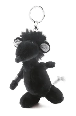 Nici 28993 Schlüsselanhänger Schwarze Ratte Rock Star Baby 10cm Plüsch