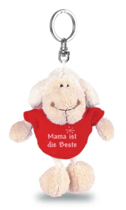 Nici 31552 Schlüsselanhänger Schaf Weiß T-Shirt Rot "Mama Ist Die Beste" Ca 10cm