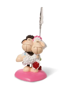 Nici 33789 Fotohalter Zettelhalter Jolly Mäh Schafe Just Married Polyresin