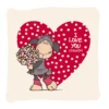 Nici 34588 Kissen Schaf Jolly Mäh Herz Blumen I Love You 26x26cm Plüsch