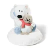 Nici 34725 Eisbär & Robbe Auf Kissen (15cm/10cm) Plüsch Kuscheltier White World