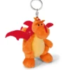 Nici 36003 Schlüsselanhänger Drache Orange Sitzend 10cm Plüsch Creatures