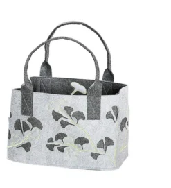 Gilde 41936 Filz Tasche Lotus Laser Tragetasche Einkaufstasche Hellgrau