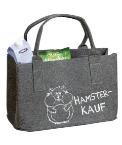 Gilde 42666 Filz Tasche Hamsterkauf Tragetasche Einkaufstasche Grau