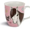 Nici 43238 Tasse Weißes Pferd Mustang Ayeta Rosa Kaffeetasse Teetasse 9,5x10cm