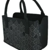 Gilde 44021 Filz Tasche "Graphic Geometrie" Tragetasche Einkaufstasche Dunkelgrau