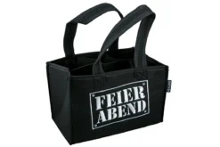 Gilde 44075 Filz Flaschen-Tasche "Feierabend" 6er Tragerl Dunkelgrau