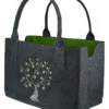 Gilde 44093 Filz Tasche "Baum" Tragetasche Einkaufstasche Dunkelgrau