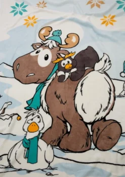 Nici 44158 Kuschel-Decke Winter Glamour Rentier Gans Pinguin 125x160cm Plüsch -Nicii Plusch Geschaft 44158 05 ZA me