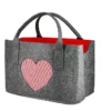 Gilde 44794 Filz Tasche "Love Herz" Tragetasche Einkaufstasche Dunkelgrau
