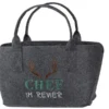 Gilde 45539 Filz Tasche Chef Im Revier Tragetasche Einkaufstasche Dunkelgrau