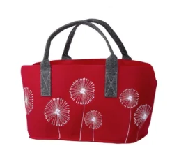 Gilde 45548 Filz Tasche "Pusteblume" Tragetasche Einkaufstasche Rot