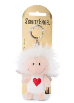 Nici 46121 Schlüsselanhänger Schutzengel Weiß Mit Herz 7cm Plüsch