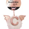 Nici 46972 Taschenanhänger Schutzbommel Mit Flügeln + Pompon Metallbuchstabe C