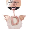 Nici 46973 Taschenanhänger Schutzbommel Mit Flügeln + Pompon Metallbuchstabe D