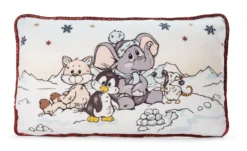Nici 47293 Kissen Elefant, Pinguin, Schneefuchs 43x25cm Plüsch Winter Discovery