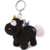 Nici 47370 Schlüsselanhänger Schwarzes Einhorn Rainbow Yin & Yang 10cm Plüsch
