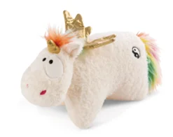 Nici 48413 Kuscheltierkissen Weißes Einhorn Rainbow Yin & Yang 40x30cm Plüsch