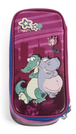 Nici 47985 Stiftmäppchen Krokodil & Nilpferd 21x10x6cm Wild Friends GREEN -Nicii Plusch Geschaft 47985 01 HA Frei 1163x2048