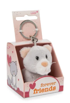 Nici 48120 Schlüsselanhänger Message Friends 6cm - Katze "Forever Friends"