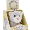Nici 48122 Schlüsselanhänger Message Friends 6cm - Katze "Happy Birthday"