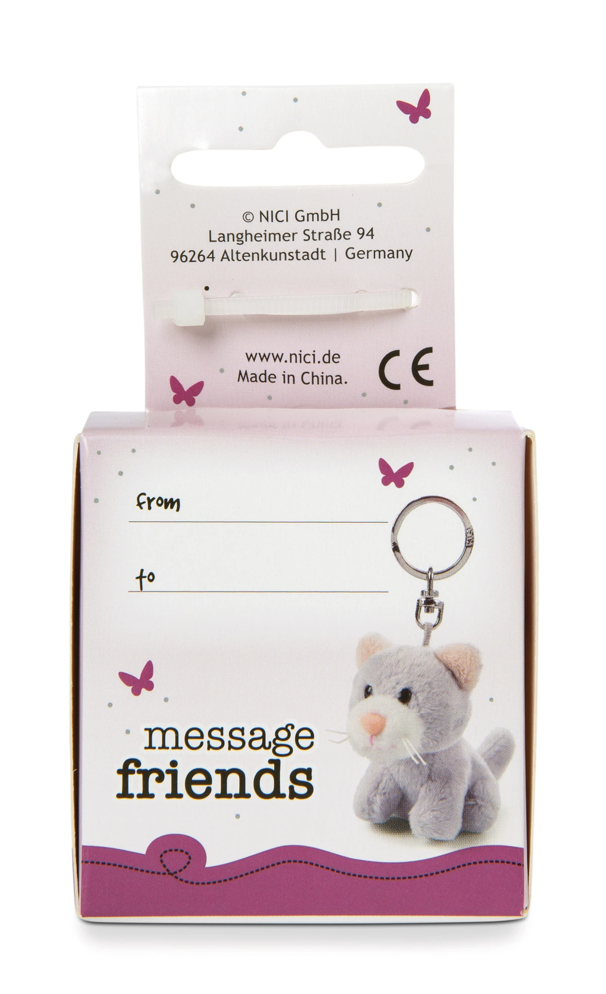Nici 48123 Schlüsselanhänger Message Friends 6cm - Katze "Danke!" 2 Nici 48123 Schlüsselanhänger Message Friends 6cm - Katze "Danke!" – Bild 2