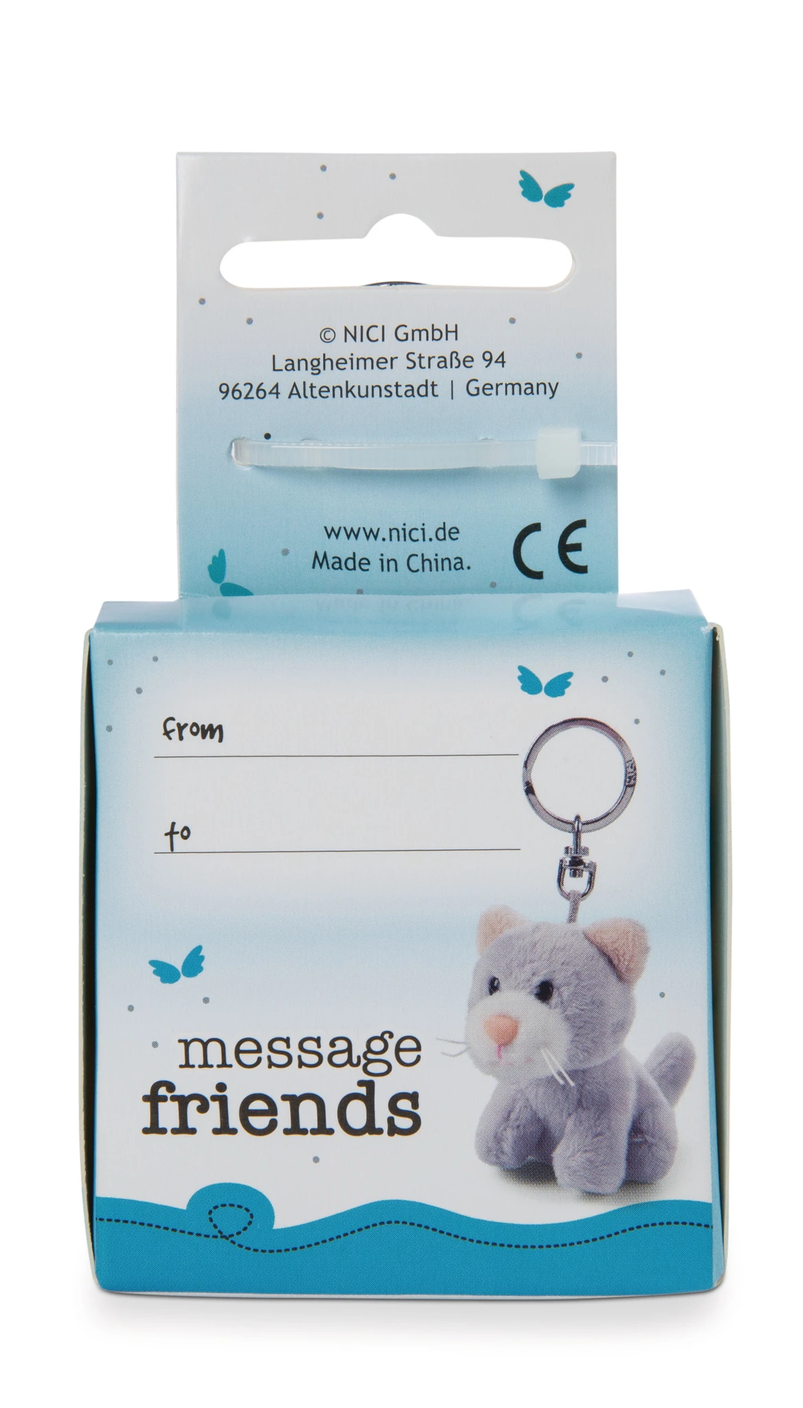 Nici 48129 Schlüsselanhänger Message Friends 6cm - Katze "Ich Pass Auf Dich Auf!" 2 Nici 48129 Schlüsselanhänger Message Friends 6cm - Katze "Ich Pass Auf Dich Auf!" – Bild 2