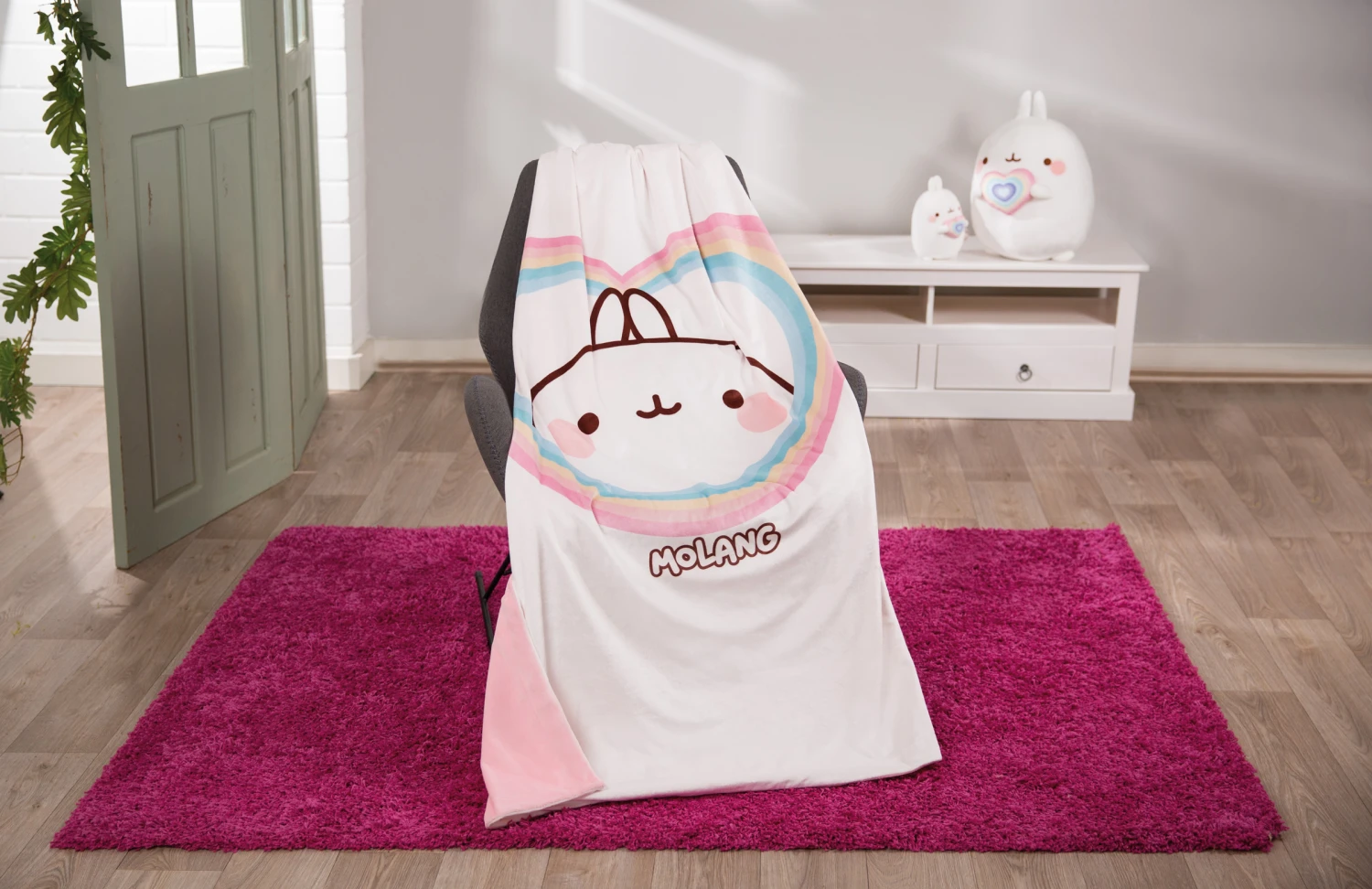 Nici 48229 Kuscheldecke Molang Mit Regenbogenherz 140x175cm Plüsch Kawaii 3 Nici 48229 Kuscheldecke Molang Mit Regenbogenherz 140x175cm Plüsch Kawaii – Bild 3