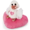 Nici 48264 Schwan Weiß Auf Herzkissen Ca 13cm Plüsch Love Classics GREEN