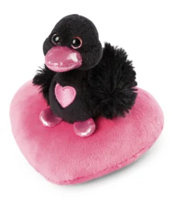 Nici 48265 Schwan Schwarz Auf Herzkissen Ca 13cm Plüsch Love Classics GREEN