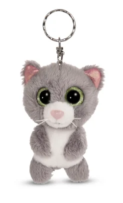 Nici 48692 Schlüsselanhänger GLUBSCHIS Katze Grau Felinja 9cm Pet Edition GREEN