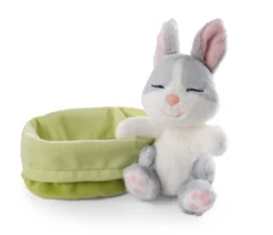 Nici 48706 Sleeping Pets Bunnies Hase Grau 12cm Schlafend Im Körbchen Grün -Nicii Plusch Geschaft 48706 03 ZA Frei 2048x1754