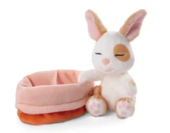 Nici 48707 Sleeping Pets Bunnies Hase Karamell Punkte 12cm Schlafend Im Körbchen -Nicii Plusch Geschaft 48707 03 ZA Frei 2048x1602