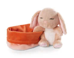 Nici 48708 Sleeping Pets Bunnies Hase Karamell 12cm Schlafend Im Körbchen Peach -Nicii Plusch Geschaft 48708 03 ZA Frei 2048x1607