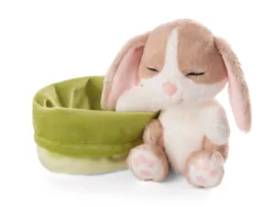 Nici 48709 Sleeping Pets Bunnies Hase Cappuccino 12cm Schlafend Im Körbchen Grün -Nicii Plusch Geschaft 48709 03 ZA Frei 2048x1562