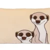 Nici 48747 Kissen Erdmännchen Meerkat Ethno Style 43x25cm Plüsch GREEN