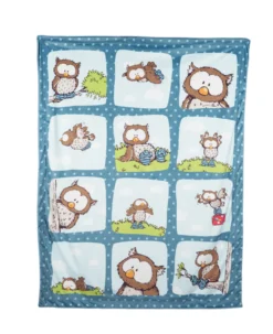 Nici 48936 Decke Eule Oscar Kuscheldecke Kinderdecke Ca 106x140cm Plüsch